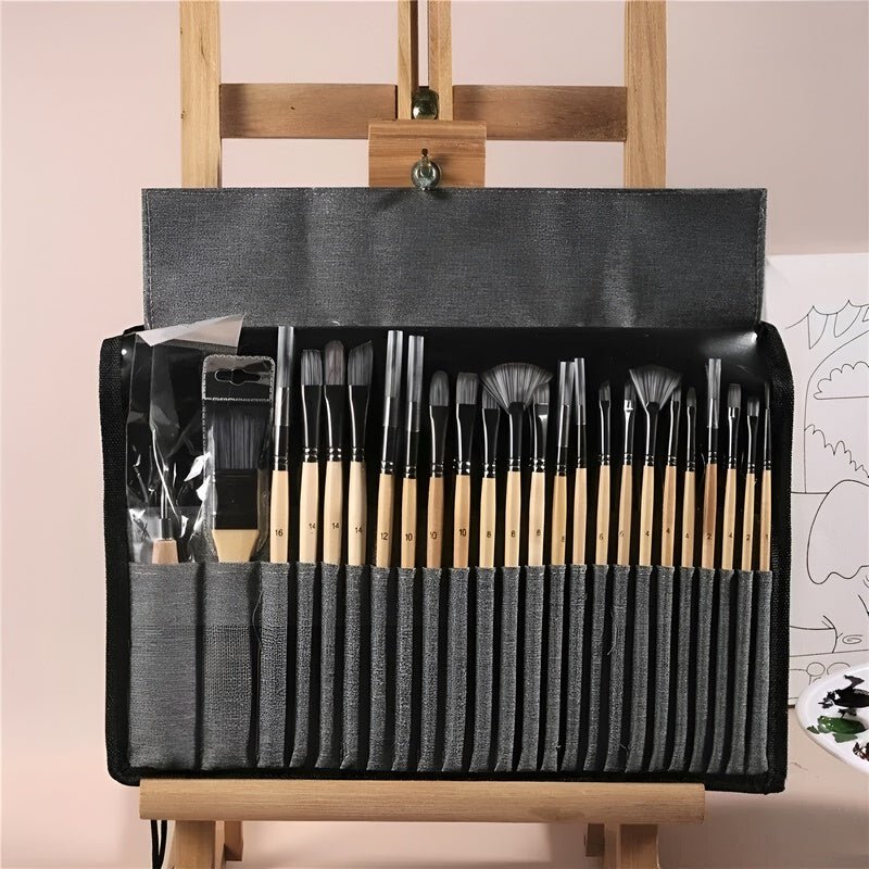 23pcs Artists Brush Set - Veelzijdig en draagbaar - Jumplein