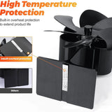 HeatWhisper - 6-bladige houtkachel ventilator - Jumplein