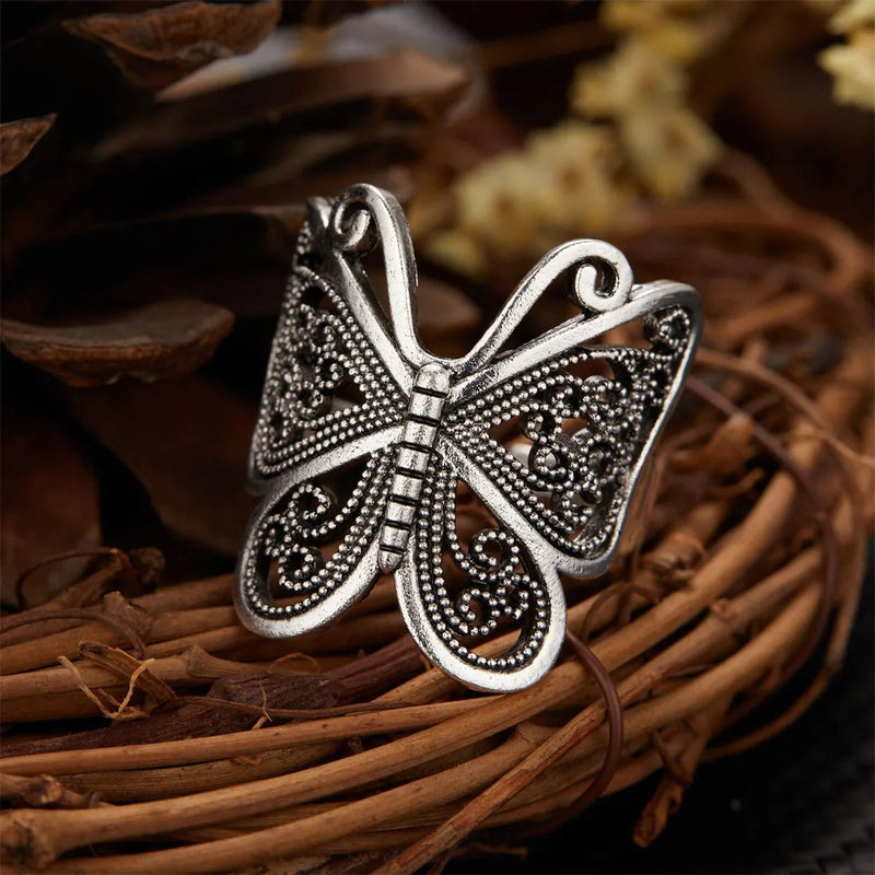 WhimsyWing - Zilveren Delicate Vlinder Ring - Jumplein